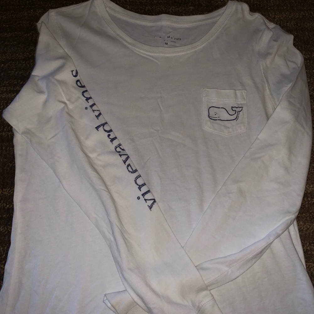 White & Blue Vineyard Vines Tee